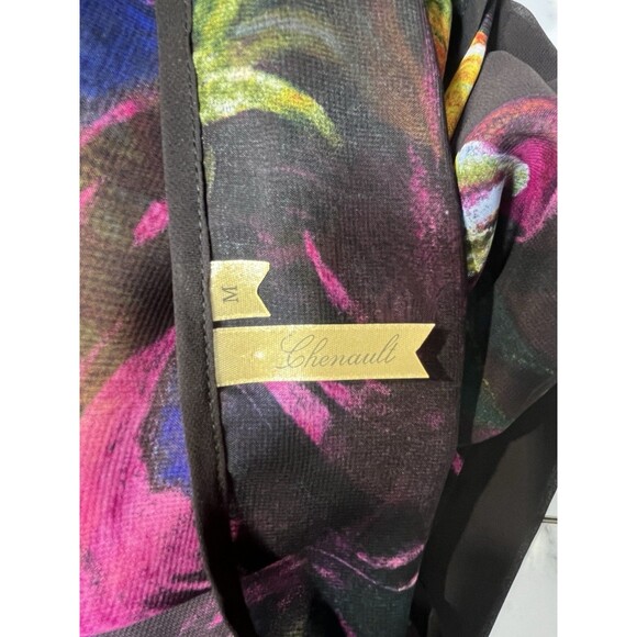 Y2K 2000s’ Chenault  M Floral Kimono Tunic Top Blouse Red Black Whimsygoth - Picture 9 of 12